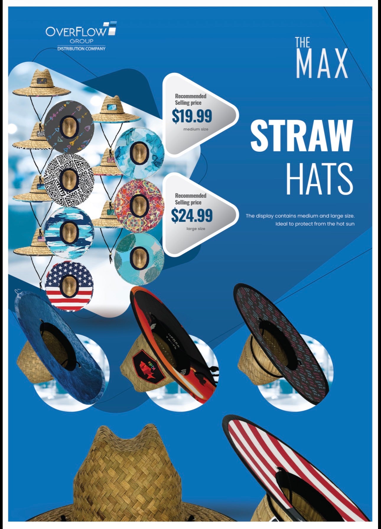 Straw Beach Hat – Assorted Models (Box of 50 Units)